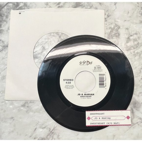 JD & Mariah Carey Sweetheart / (w/o Rap) 90s 45 Hip Hop Pop SoSo Def 1998 - Picture 3 of 6